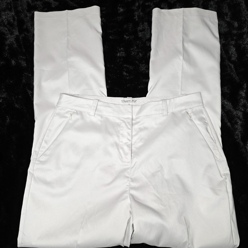 Maggie Lane Golf Pants Women Sz 8 Stone‎ Khaki, EUC